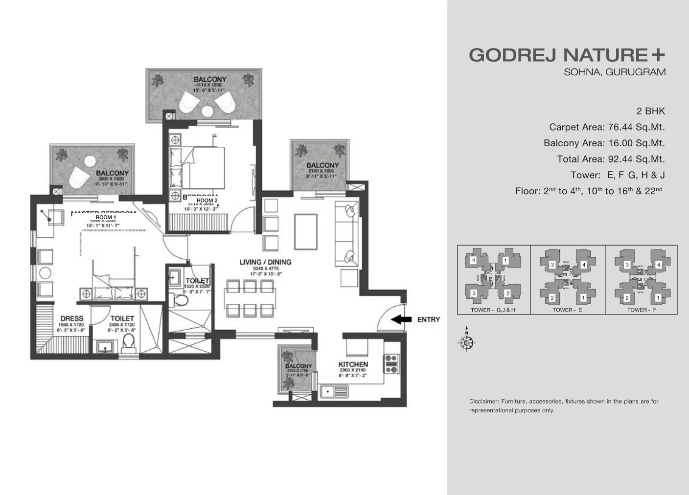 4 BHK + Utility Godrej Verano Sector 63A Gurgaon