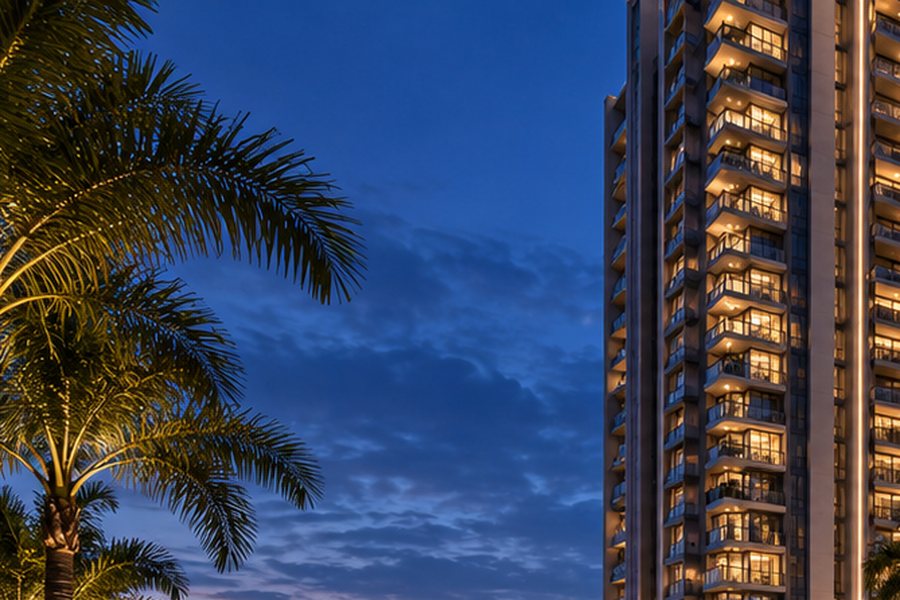 Towers and skyline at dusk – L&T Realty Sector 86 Gurgaon