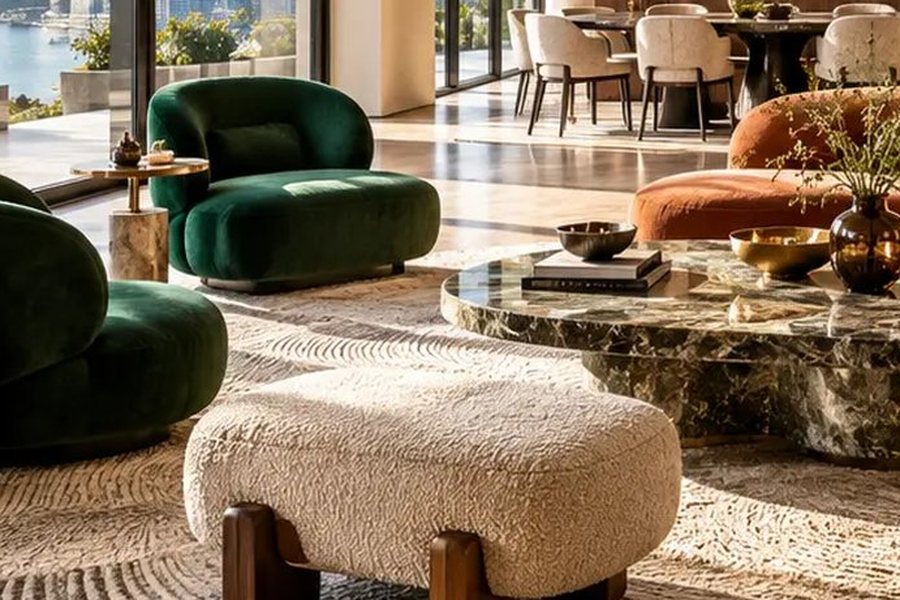 Lounge corner with designer furniture – L&T Realty Sector 86 Gurgaon