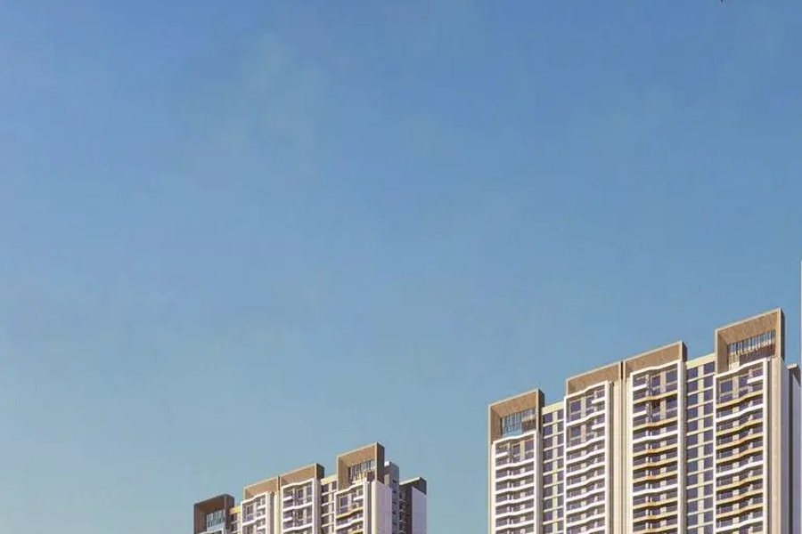 Towers and arrival plaza in daylight – L&T Realty Sector 86 Gurgaon