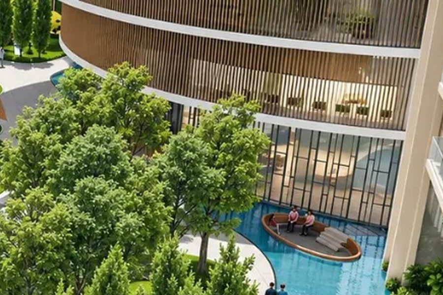 Landscape and amenity zones from above – check approved plans – L&T Realty Sector 86 Gurgaon