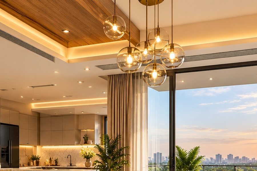 Well-lit living and dining interior – L&T Realty Sector 86 Gurgaon